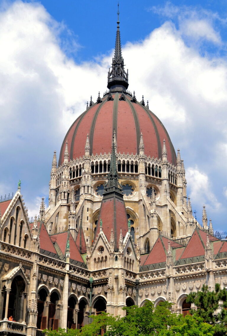 Dome of Parliament Building in Budapest, Hungary