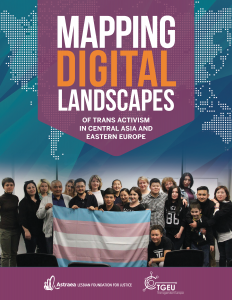 Cover of 'Mapping Digital Landscape of Trans Activism in Central Asia and Eastern Europe'