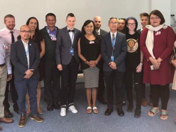 Group photo of the trans activisists who participated in the first Trans Advocacy Week at the 35th Session of the UN Human Rights Council in Geneva.