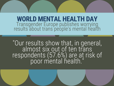 World mental health day and quote from report about trans health
