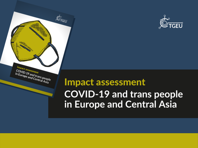 'COVID-19 and Trans People in Europe and Central Asia' banner