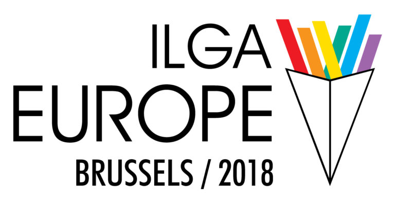 ILGA-Europe conference logo: 'ILGA Europe Brussells 2018'