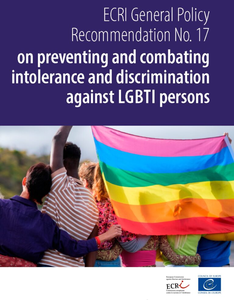 LGBTI General Recommendations - ECRI General Policy Recommendation No. 17 cover