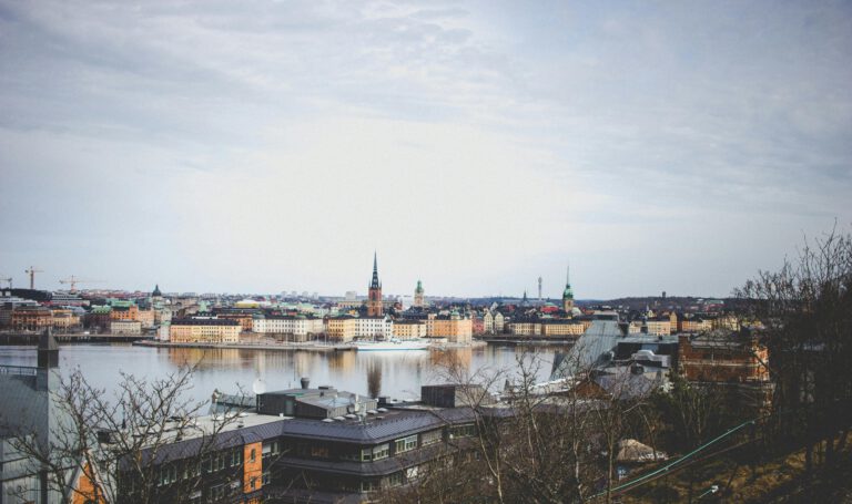 Buildings viewed from body of water, Stockholm, Sweden