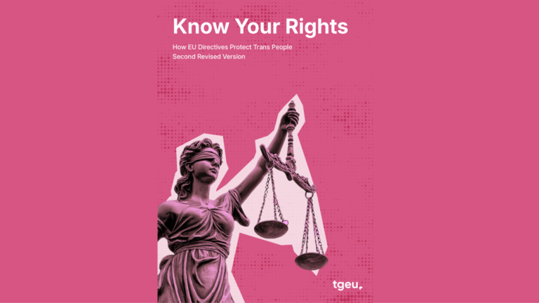 TGEU know your rights guide cover page